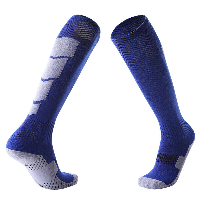 Non-Slip Adult Football Socks Men's Thickened Over-The-Knee Stockings Sweat-Absorbent And Wear-Resistant Sports Terry Socks