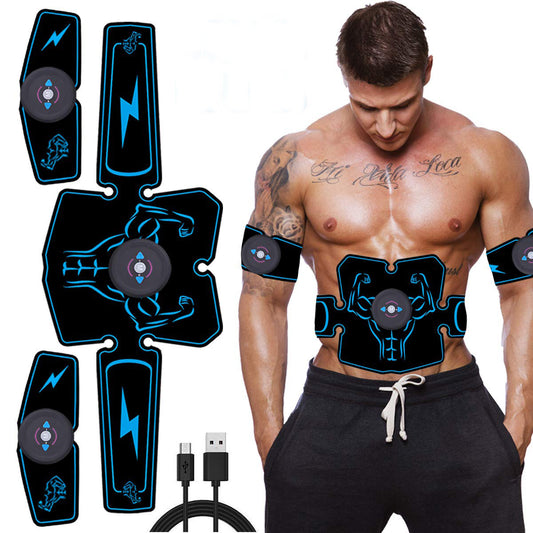 Cross-Border Ems Belt Three-Piece Set Smart Charging Massager Lazy Hydrogel Abdominal Patch