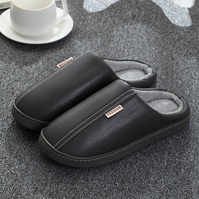 Cotton slippers for women winter home indoor home warm non-slip thick-soled confinement couple hair slippers autumn and winter shoes