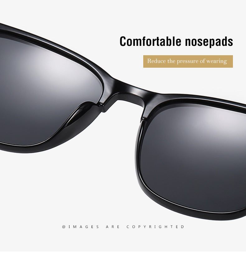 New polarized sunglasses, classic retro men's sunglasses.