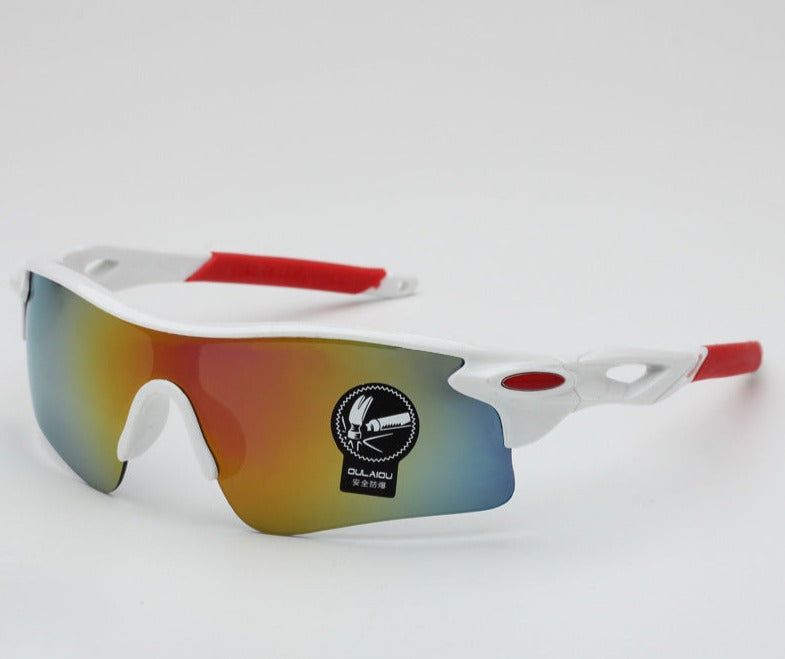 Dazzling Color Film Reflective Sunglasses Men's and Women's Outdoor Cycling Glasses New Sunglasses