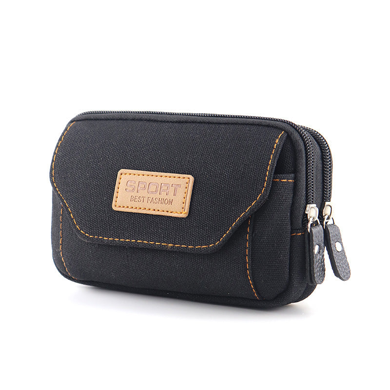 Mobile Phone Waist Bag Men's Belt Mobile Phone Case Belt Waist Bag Multi-Functional Canvas Mobile Phone Bag Hanging Bag