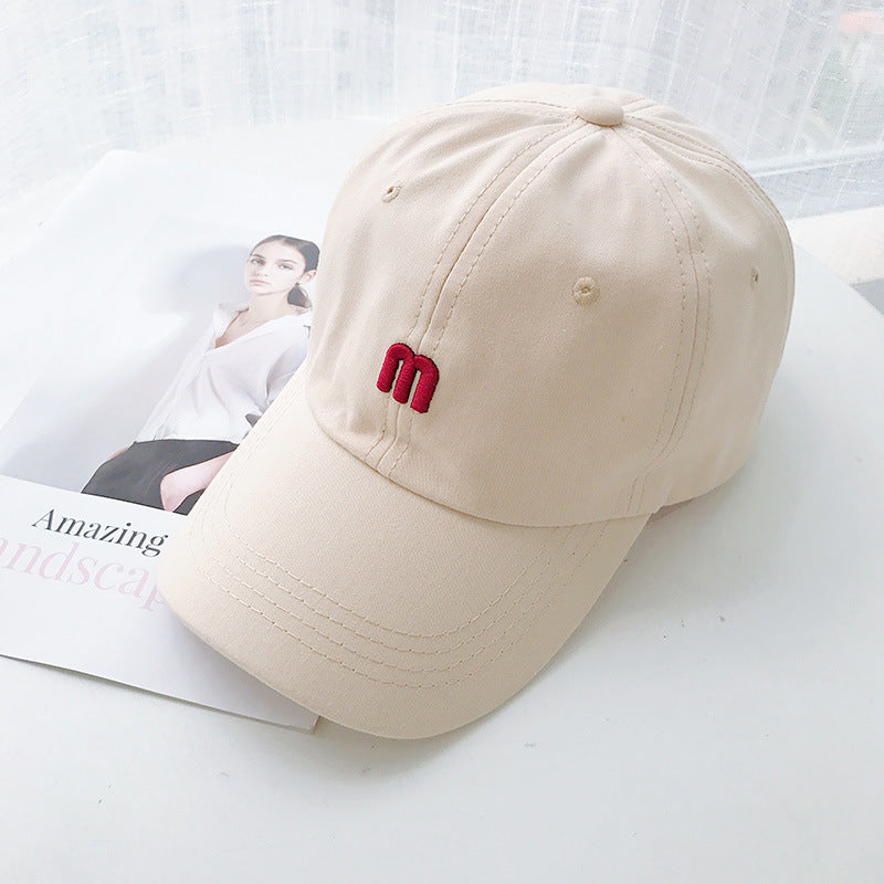 Peaked cap female student trendy brand 2023 new casual versatile letter embroidery sun protection baseball cap men's sun hat