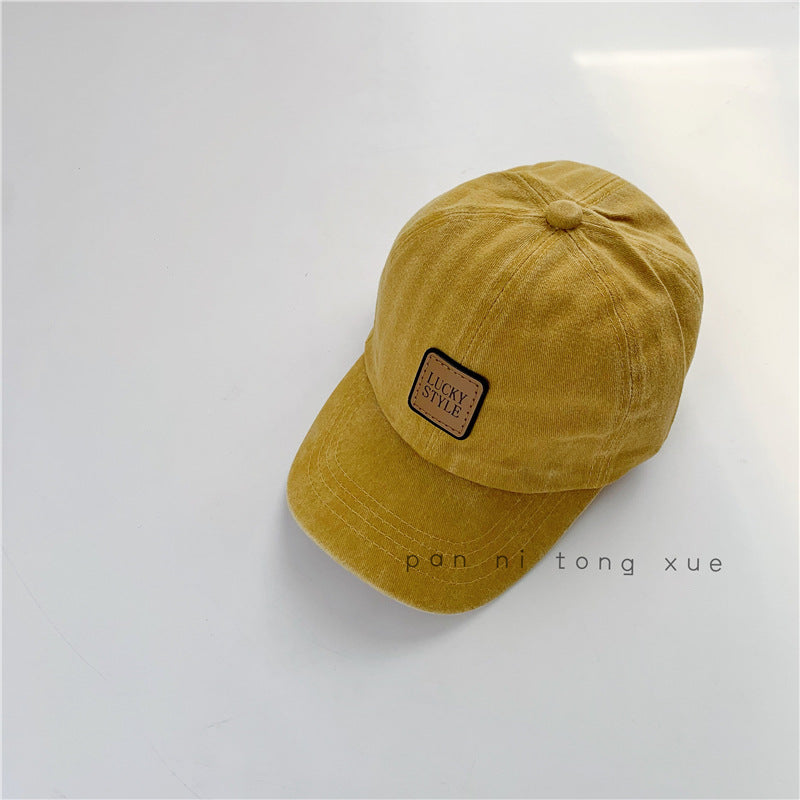 Style Children's Baseball Hat Spring and Autumn New Distressed Washed Boys and Girls Peaked Caps