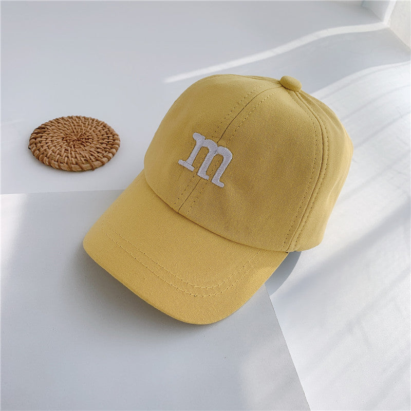 Letter embroidery children's baseball cap spring and summer girls baby summer hat handsome baby boy cute peaked cap