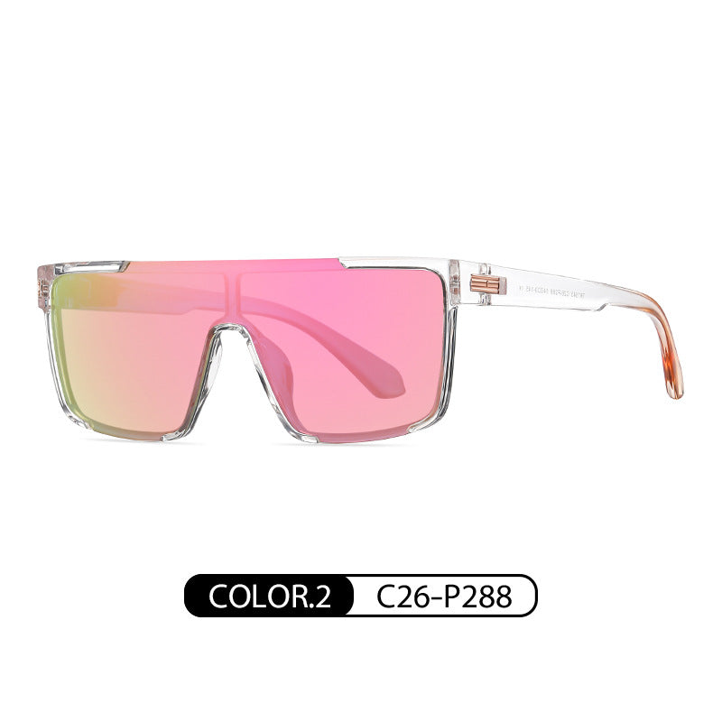 New large frame integrated sunglasses TR7543 fashionable colorful polarized sunglasses men and women same style sunglasses