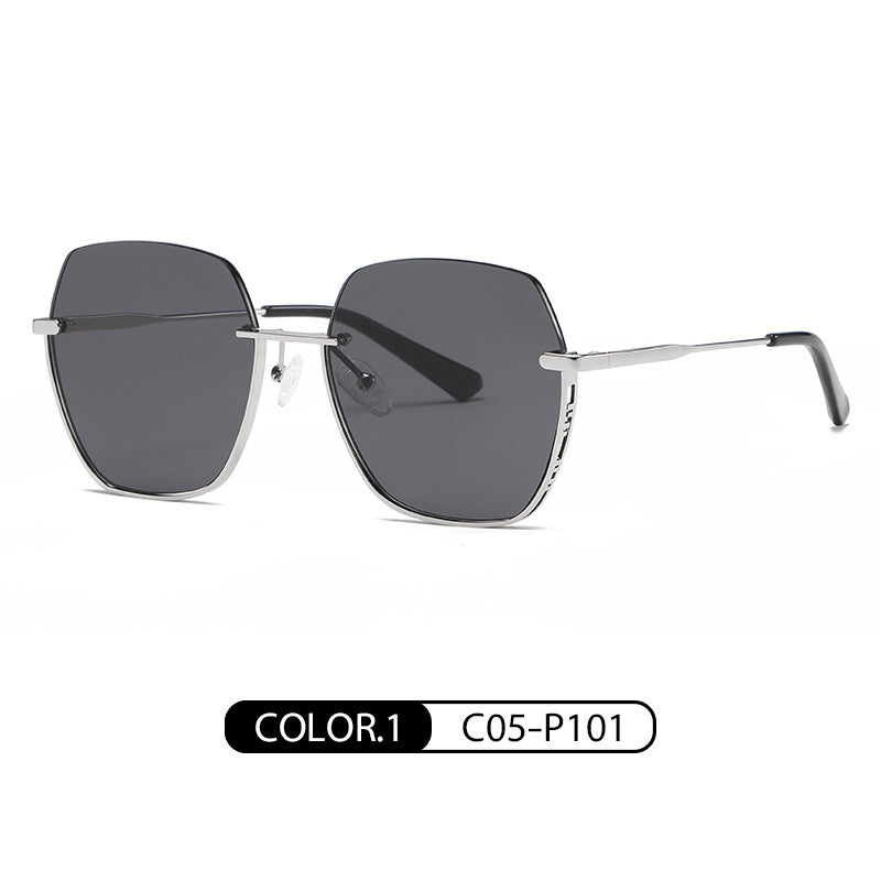 New metal nylon sunglasses JS8563 fashionable and high-end large-frame sunglasses with sun protection and UV protection