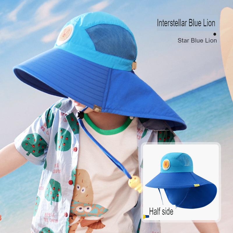 Baby large brim children's hat baby sun hat children's sun hat summer children's sun hat