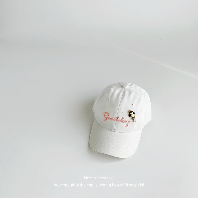 Summer children's soft top baseball cap candy color boys and girls small fresh and cute cartoon baby sun protection hat