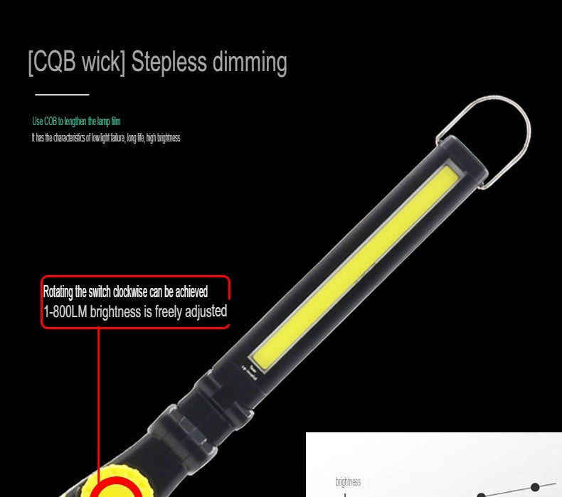 New portable LED rechargeable work light, inspection light, flashlight with strong magnetic removable battery