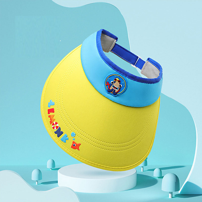 Children's sun hat summer boys' sun hat anti-UV girls' sun hat baby empty top hat large brim