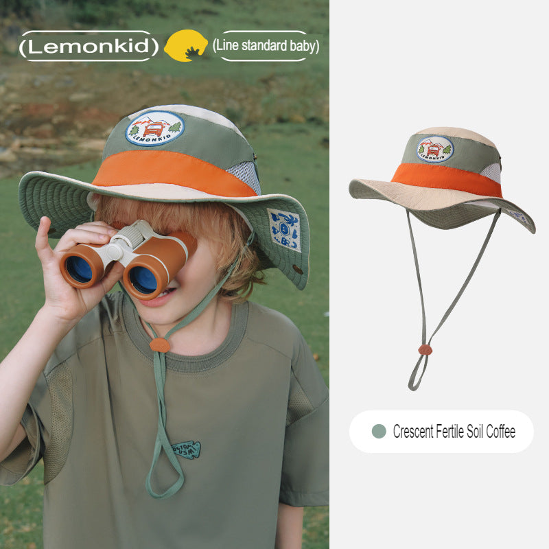 Children's Sun Hat Anti-UV Sun Hat Hiking Camping Outdoor Mountaineering Sun Hat for Boys and Girls