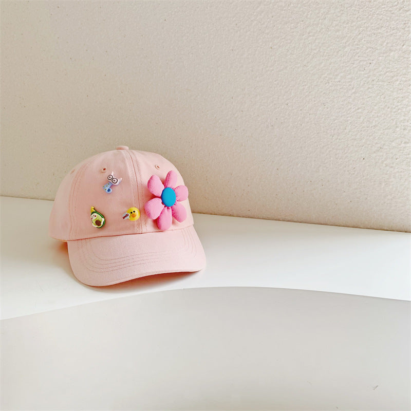 Cartoon Sunflower Children's Baseball Cap Summer Cotton Girls Duck Hat Cute Casual Versatile Sun Hat