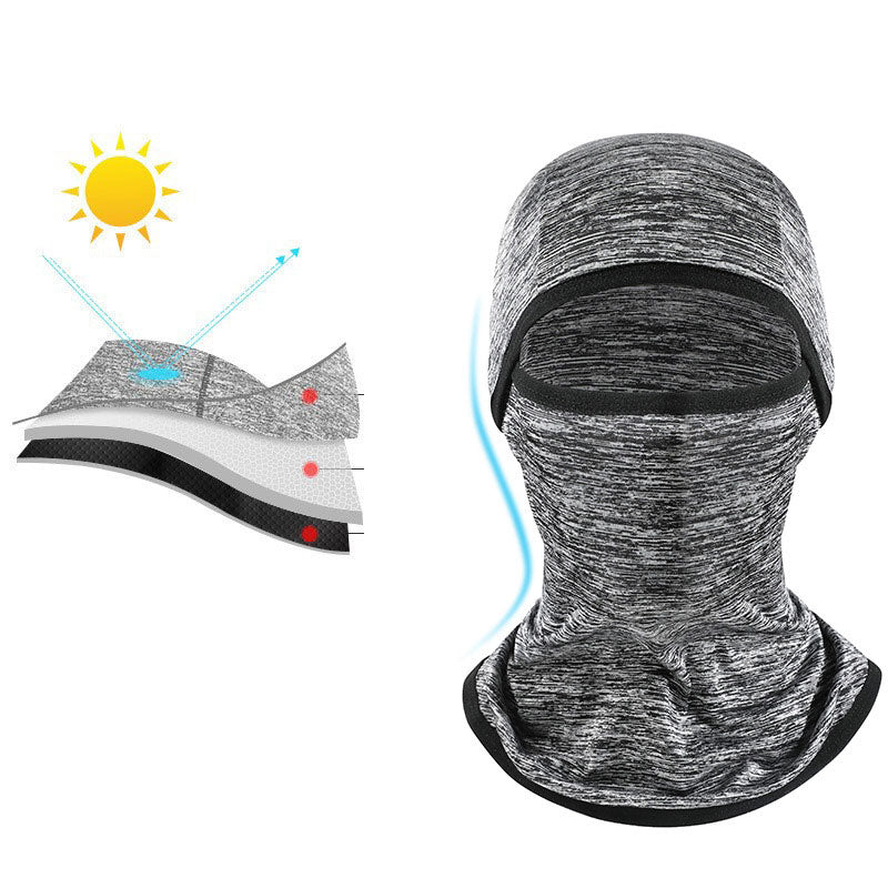 Ice Silk Hood For Men, Windproof And Sun Protection, Motorcycle Hood, Full Face Mask, Windproof Riding Neck Scarf For Women