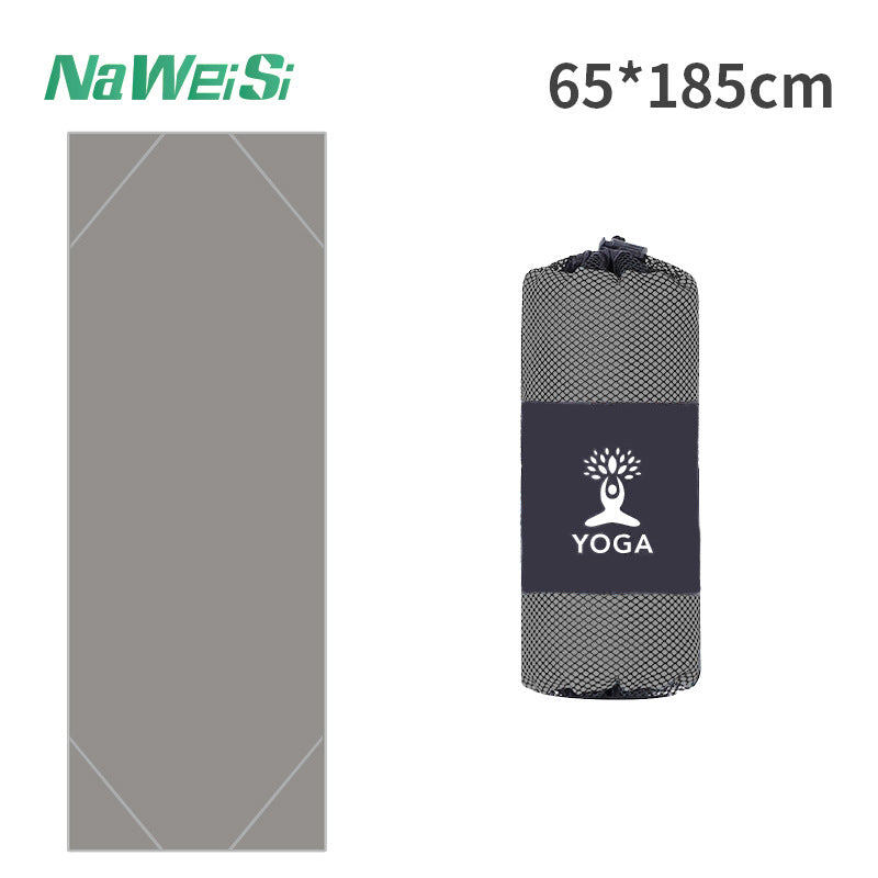 Yoga mat towel double-sided velvet yoga fitness isolation mat non-slip printed folding portable sports mat towel