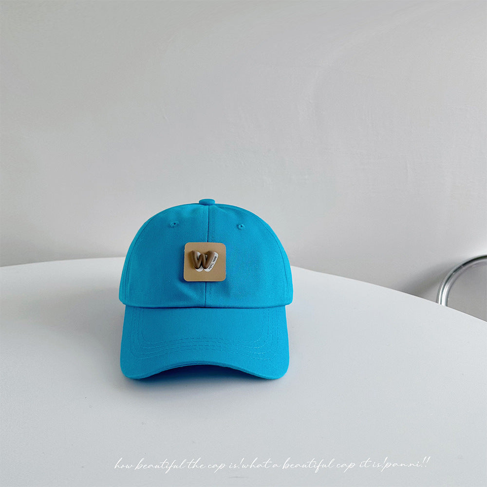 Trendy style~Spring and summer letter three-dimensional W square logo men's and women's baseball caps sunshade caps  sun protection hats