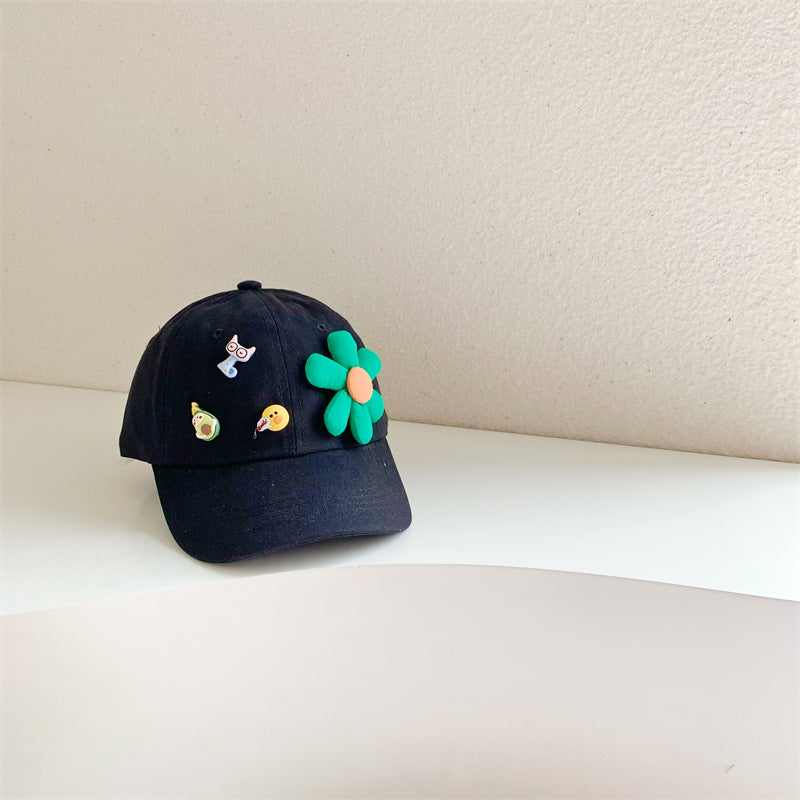 Cartoon Sunflower Children's Baseball Cap Summer Cotton Girls Duck Hat Cute Casual Versatile Sun Hat