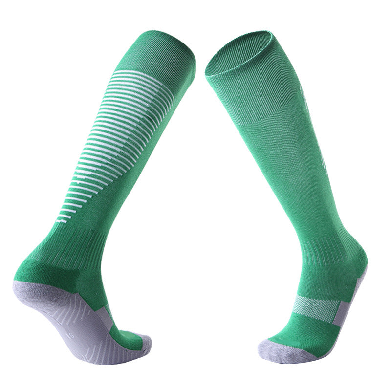 Children's Over-The-Knee Football Socks Men's Thickened Towel Stockings Adult Anti-Slip Sports Socks