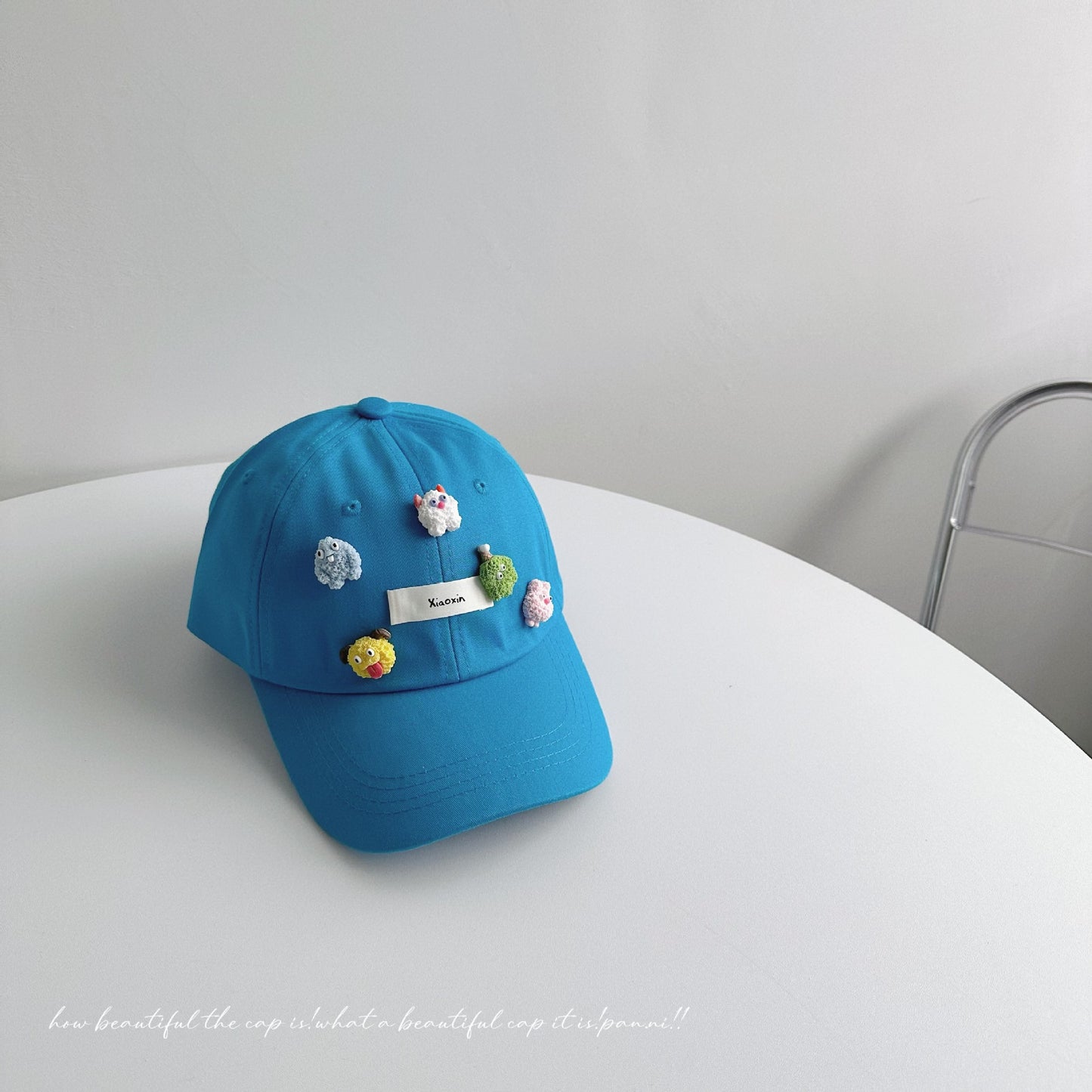 Incomparably cute~ Funny expression children's baseball cap for boys and girls cartoon versatile spring hat sun protection hat