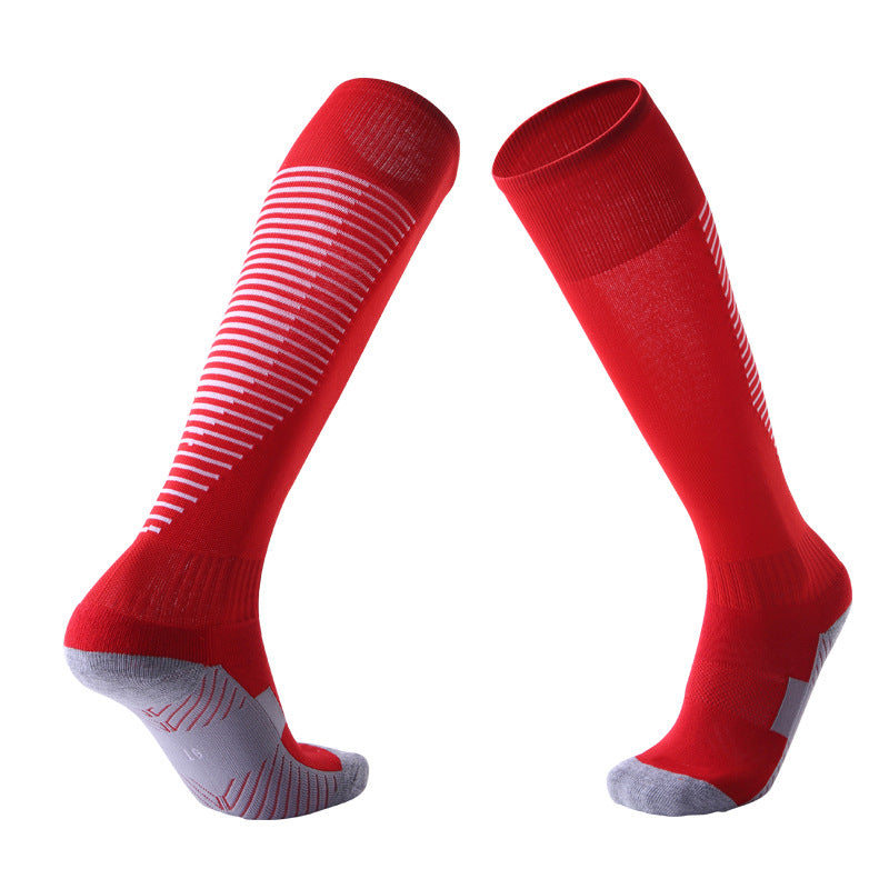 Children's Over-The-Knee Football Socks Men's Thickened Towel Stockings Adult Anti-Slip Sports Socks