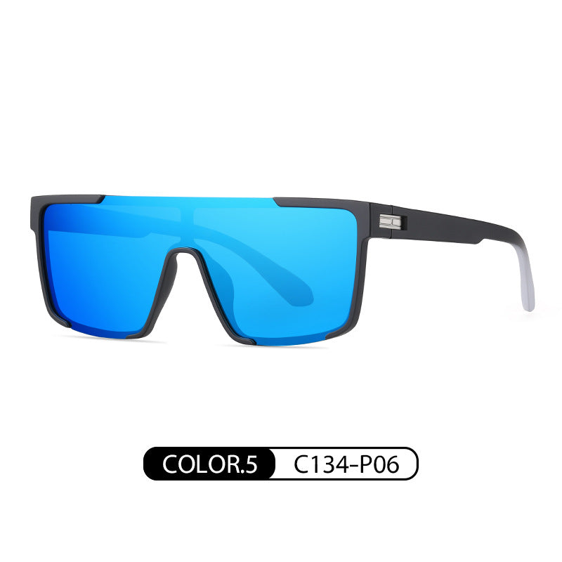 New large frame integrated sunglasses TR7543 fashionable colorful polarized sunglasses men and women same style sunglasses