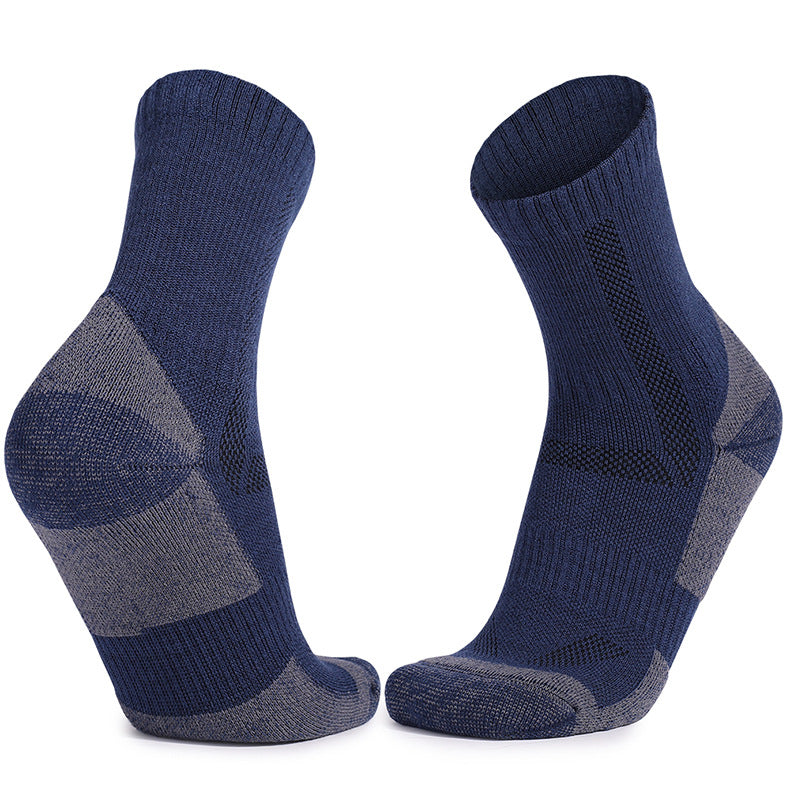 Wool hiking socks for men, thickened and warm outdoor sports socks, cashmere socks for snow