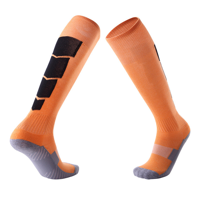 Non-Slip Adult Football Socks Men's Thickened Over-The-Knee Stockings Sweat-Absorbent And Wear-Resistant Sports Terry Socks