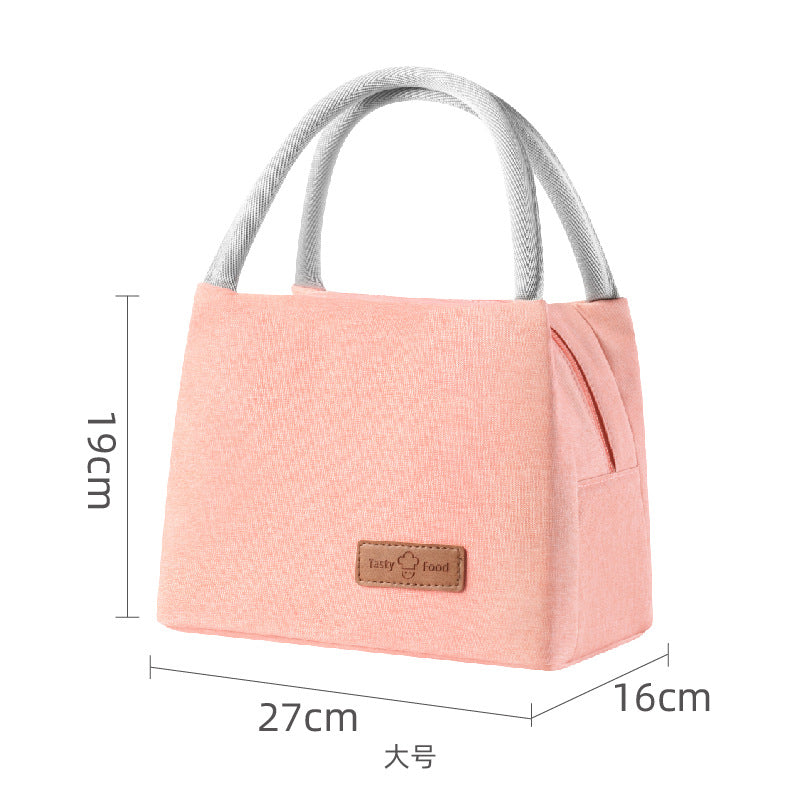 Portable Insulated Bag Hand-Carried Thickened Lunch Bag Cationic Student Lunch Box Bag Large Capacity Work Lunch Bag