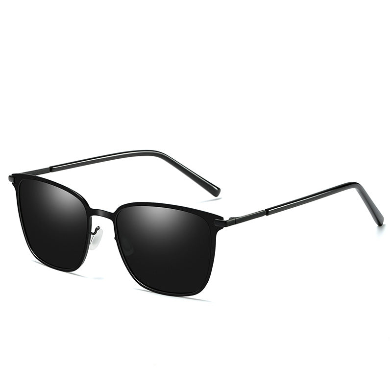 Men's sunglasses new square frame polarized sunglasses P0864 metal driver night vision goggles sunglasses