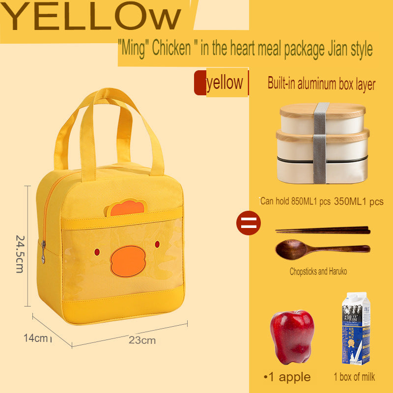 New Product Cartoon Hand-carrying Lunch Bag Packing with Meal Student Lunch Box Bag Oxford Cloth Insulated Lunch Bag