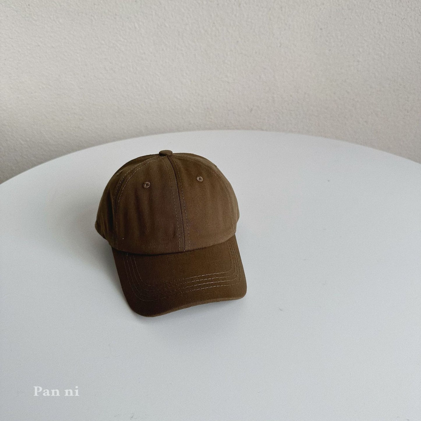 Light plate solid color children's baseball cap soft top washed casual versatile cute boy and girl baby cap