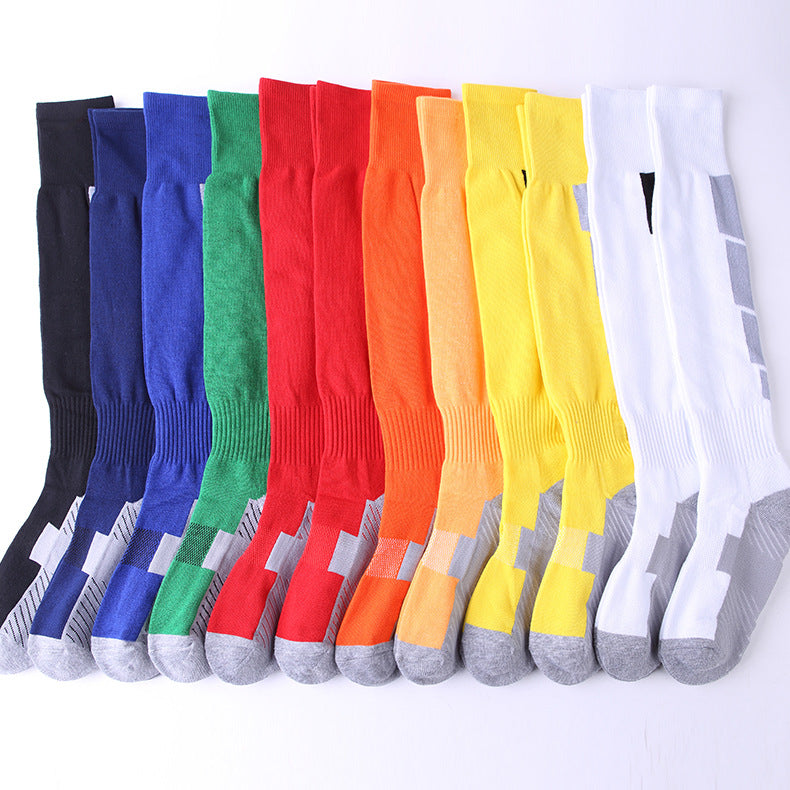 Non-Slip Adult Football Socks Men's Thickened Over-The-Knee Stockings Sweat-Absorbent And Wear-Resistant Sports Terry Socks