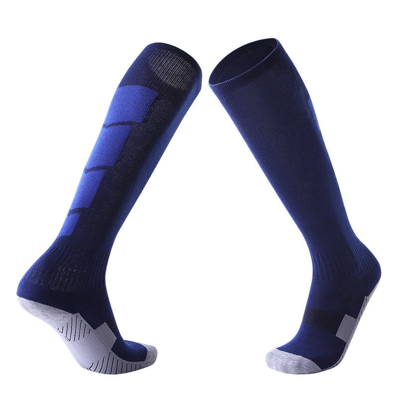 Non-Slip Adult Football Socks Men's Thickened Over-The-Knee Stockings Sweat-Absorbent And Wear-Resistant Sports Terry Socks