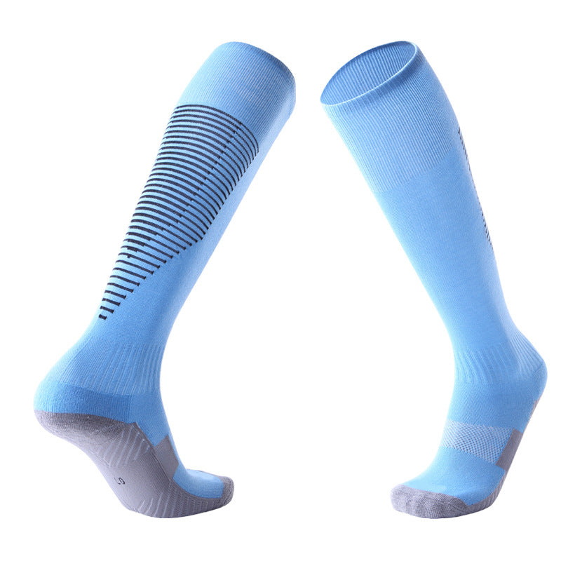 Children's Over-The-Knee Football Socks Men's Thickened Towel Stockings Adult Anti-Slip Sports Socks