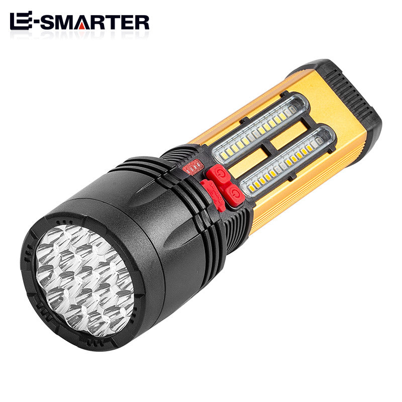 New Solar Flashlight Emergency Light Waterproof Outdoor Charging Strong Light P50 Super Bright Multifunctional Flashlight