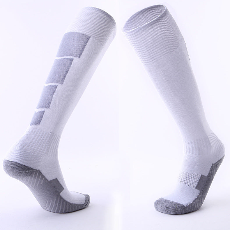 Non-Slip Adult Football Socks Men's Thickened Over-The-Knee Stockings Sweat-Absorbent And Wear-Resistant Sports Terry Socks