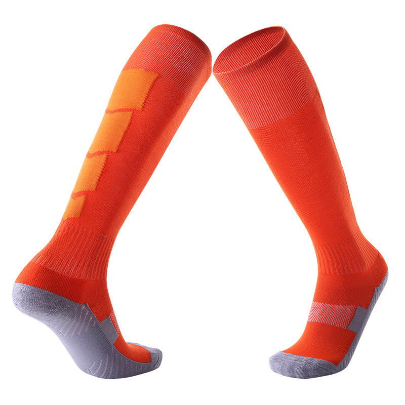 Non-Slip Adult Football Socks Men's Thickened Over-The-Knee Stockings Sweat-Absorbent And Wear-Resistant Sports Terry Socks