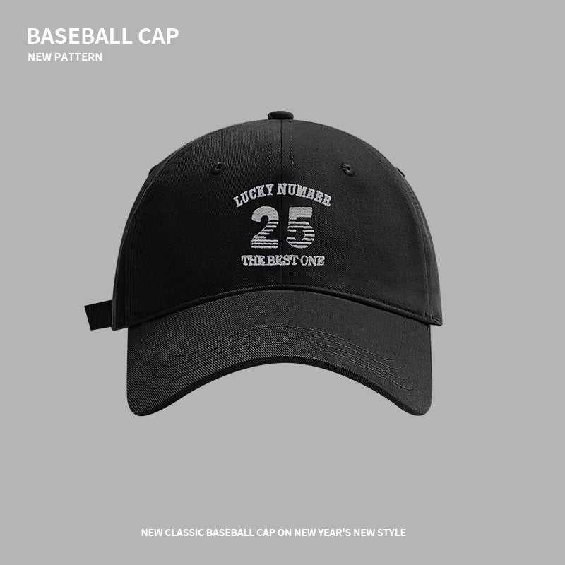 High-quality letter baseball cap for women in spring and summer, of trendy brand wide brim, versatile, big head and face, small peaked cap