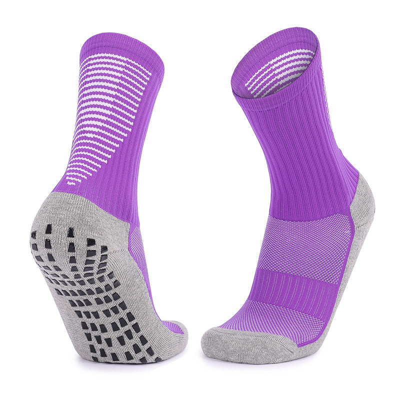 Adult Thickened Towel Football Socks Men's Non-Slip Wear-Resistant Mid-Calf Socks Sweat-Absorbent Breathable Sports Socks Batch