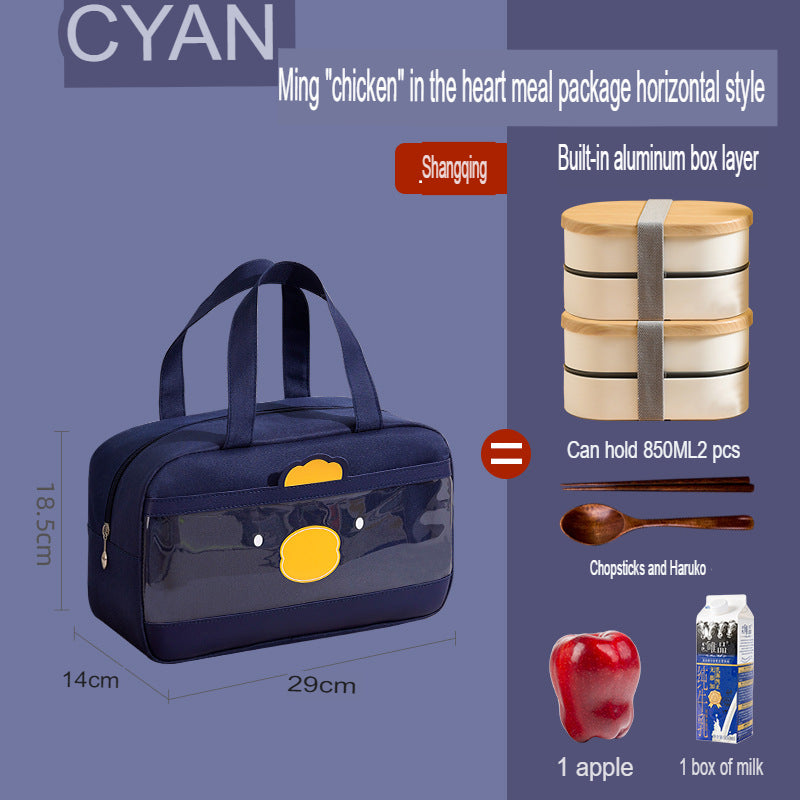 New Product Cartoon Hand-carrying Lunch Bag Packing with Meal Student Lunch Box Bag Oxford Cloth Insulated Lunch Bag