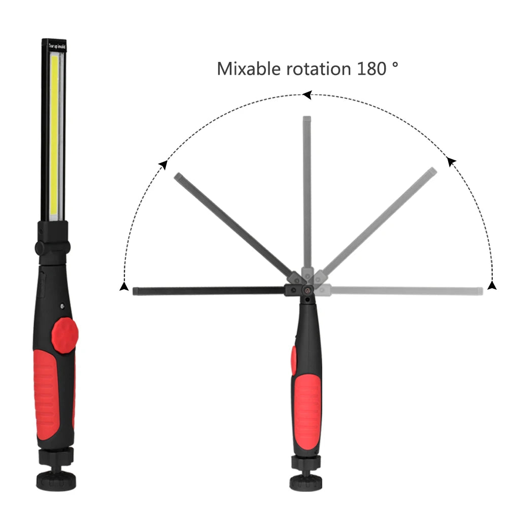 New Portable Led Rechargeable Work Light, Inspection Light, Flashlight With Strong Magnetic Removable Battery