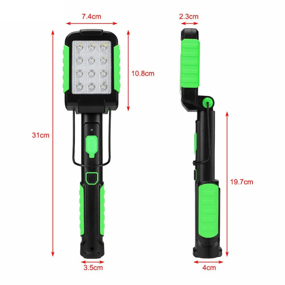 Multifunctional Maintenance Emergency Lighting Car Inspection Light Handheld Magnet Usb Charging Dual Power Work Light