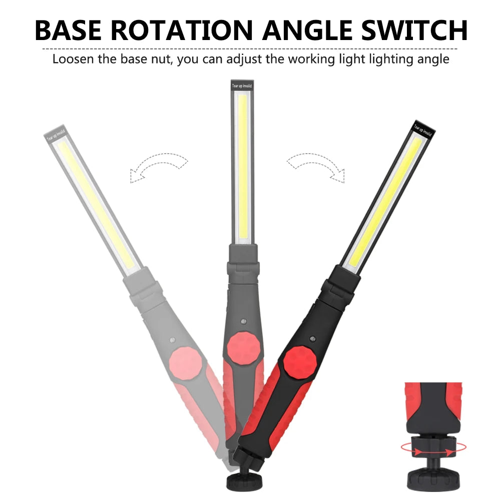 New Portable Led Rechargeable Work Light, Inspection Light, Flashlight With Strong Magnetic Removable Battery