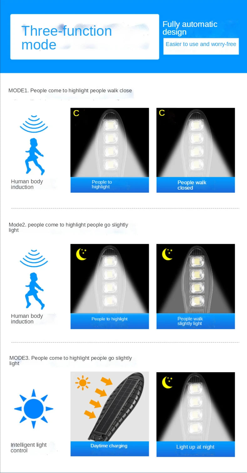 Led Baojian Small Street Light Baojian Street Light Solar Garden Light Human Body Induction Street Light Outdoor Lighting