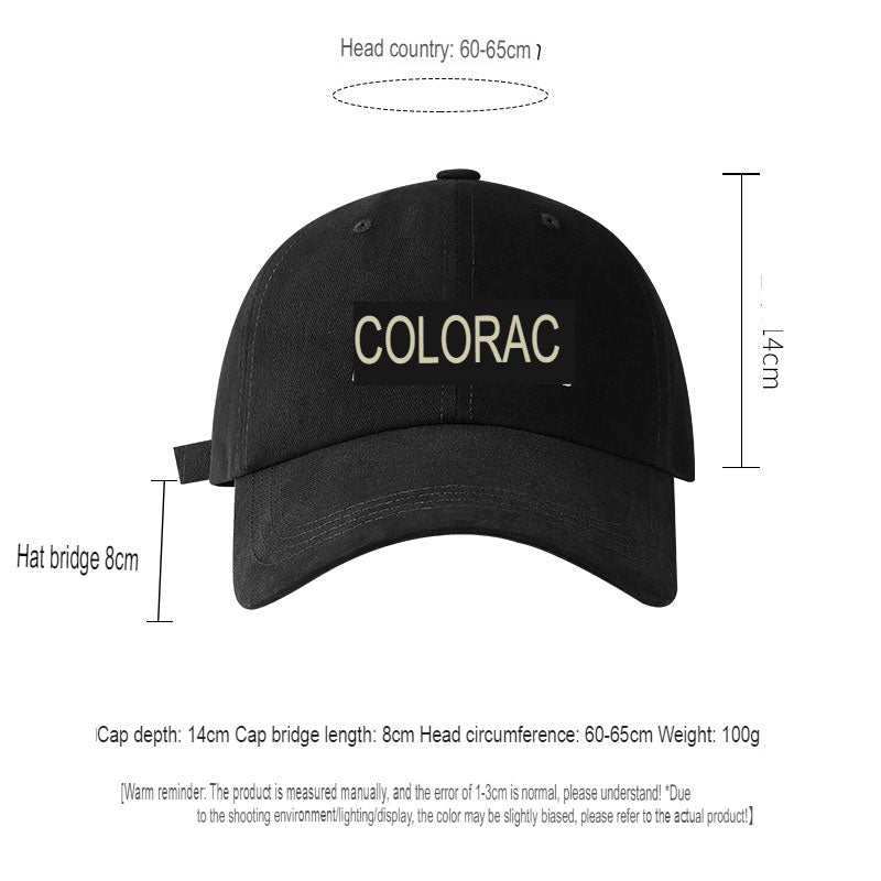 Big head hat men's autumn and winter baseball cap with enlarged and deepened men's and women's versatile peaked cap