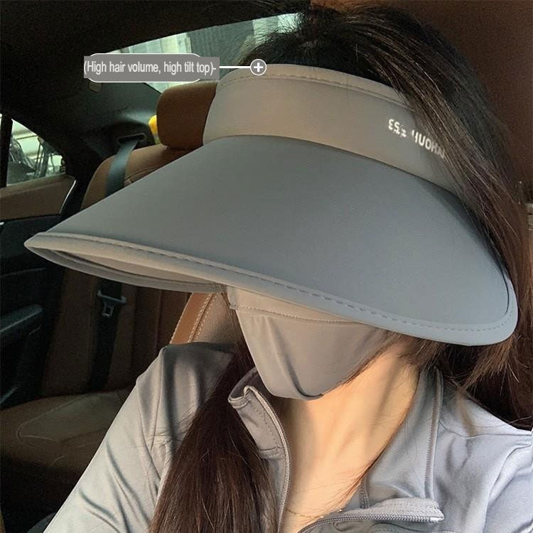 2024 New Sun Protection Hat Large Brim Women's Sun Hat Ice Silk Fashion Sun Hat Versatile Hat Women