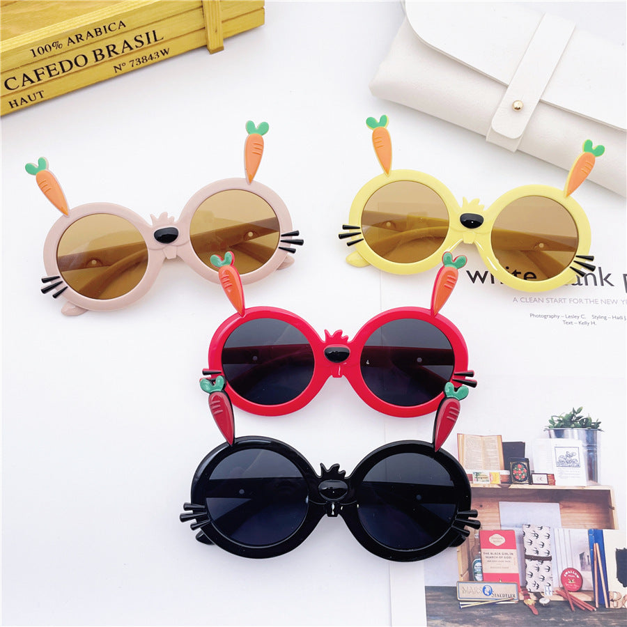 Cute Rabbit Children's Cartoon Glasses Trendy Sunglasses Boys and Girls Sunscreen Children's Sunglasses Cute Baby