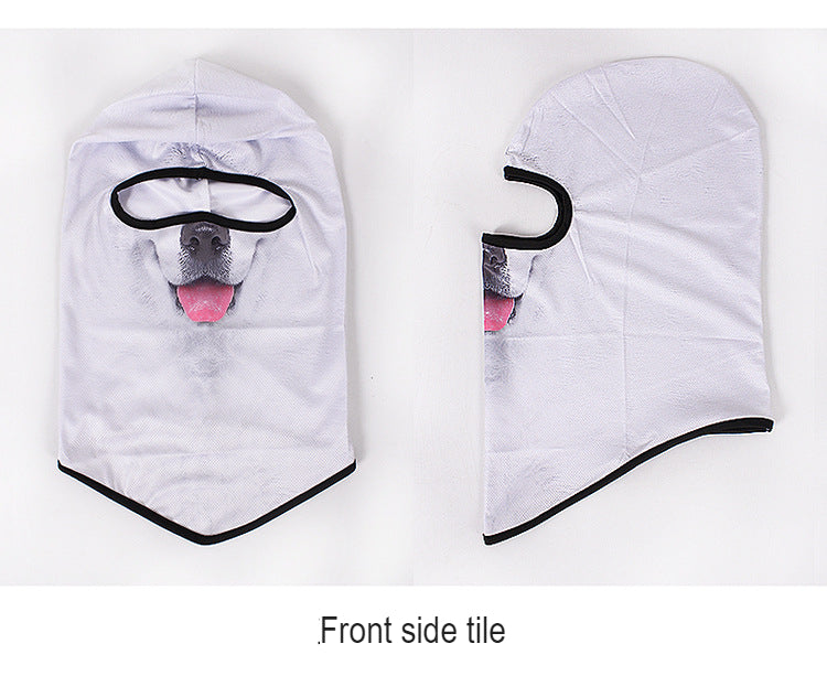 Sweat-absorbent, quick-drying breathable mask for men and women, outdoor cycling sun protection hood, cute pet hood, animal scarf