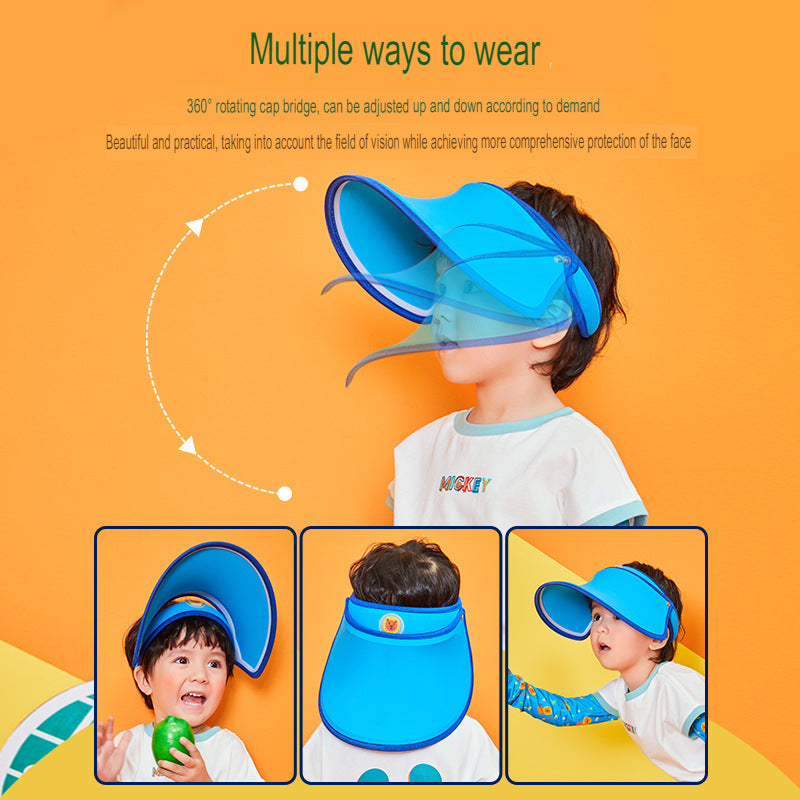 children's sun hat, versatile sun hat, summer empty top hat, children's anti-UV beach sun hat