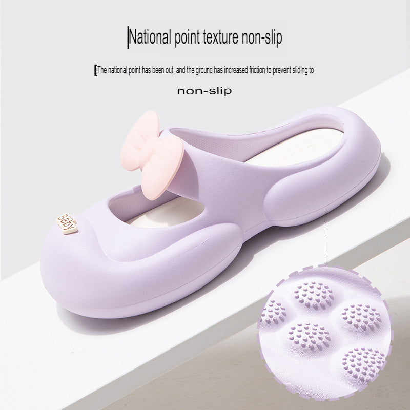 Baotou sandals women's summer cute girly Mary Jane indoor home bathing and outdoor wear slippers